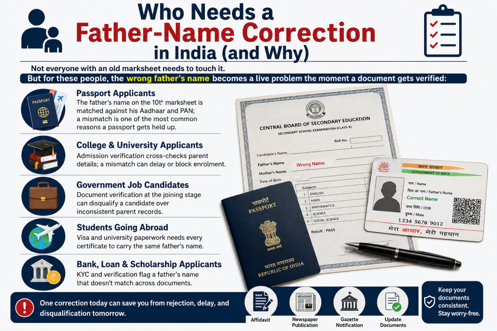 Who Needs a Father Name Correction in India